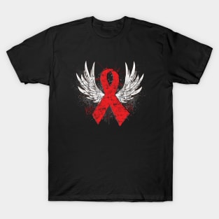 Winged Red Ribbon - World AIDS Day T-Shirt